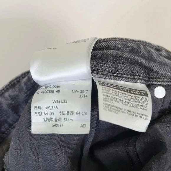 Levi's 721 High Rise Skinny  Grey Wash Distressed Knee Jeans - Picture 11 of 15